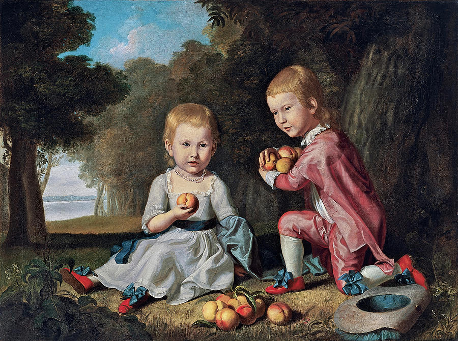 Charles Willson Peale -Queens Annes County, 1741-Philadelphia, 1827-. The Stewart Children -ca. ... Painting by Charles Willson Peale -1741-1827-