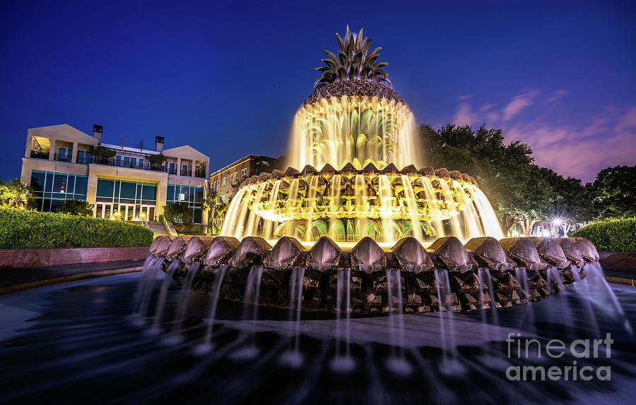 Charleston Pineapple Fountain Photograph by David Smith
