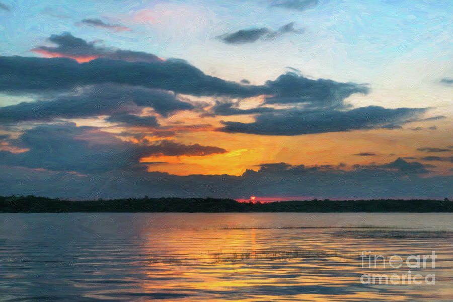 Sunset Painting - Charleston Southern Exposure  by Dale Powell