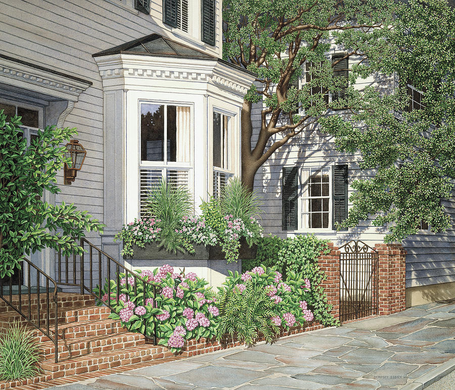 Flower Painting - Charleston Stroll by Dempsey Essick