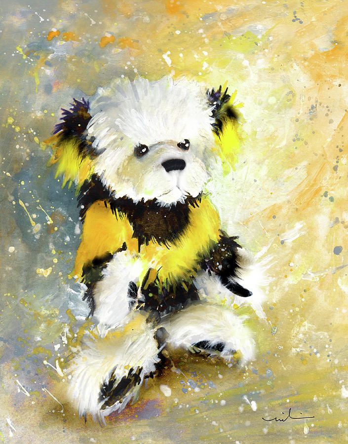 Charlie Bear Scoop Painting by Miki De Goodaboom