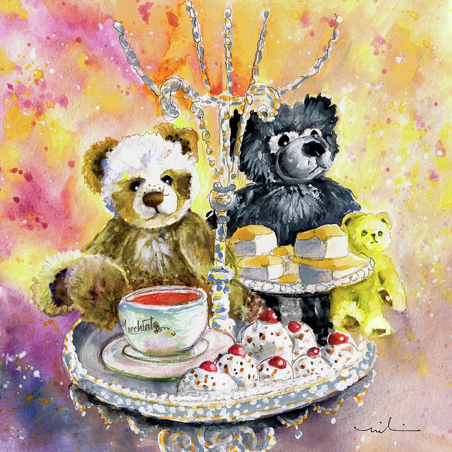 Charlie Bears Hot Cross Bun And Dreamer Painting by Miki De Goodaboom