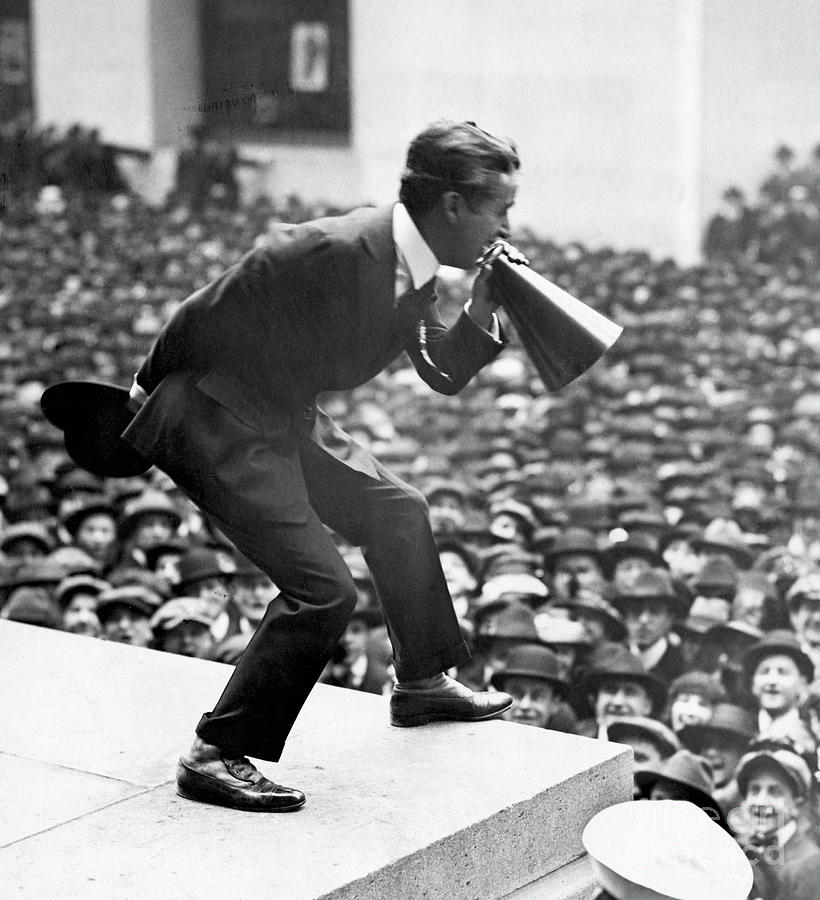 Charlie Chaplin Speaking At War Rally Photograph by Bettmann