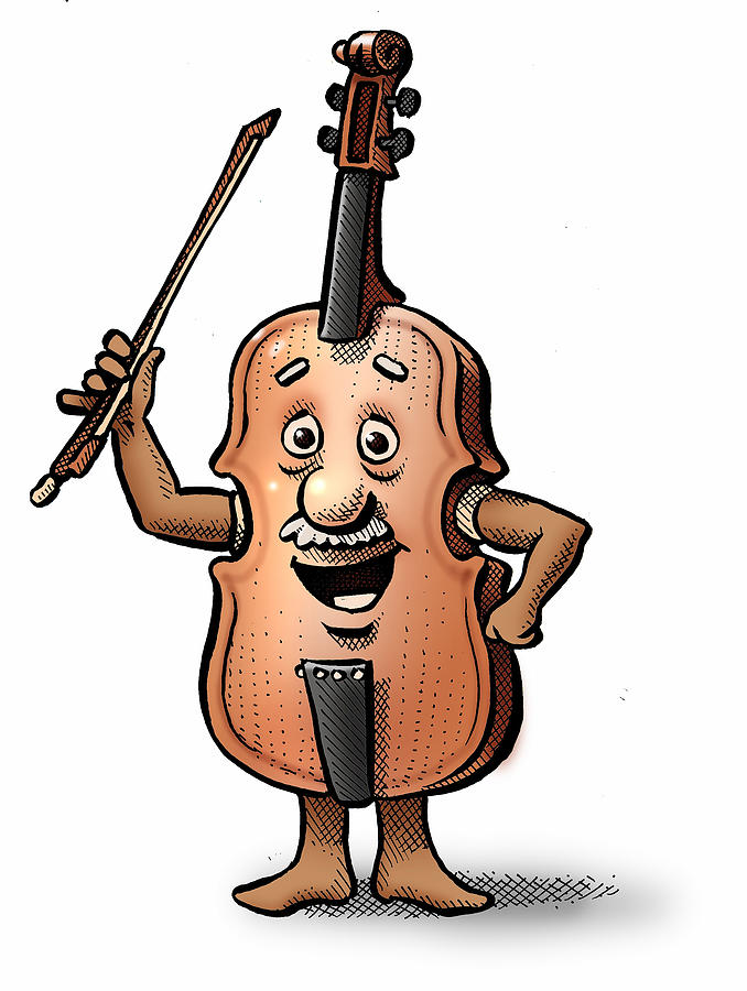Charlie The Cello Drawing