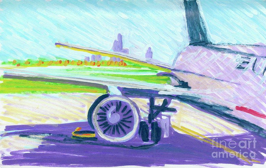 Charlotte Douglas International Airport Painting by Candace Lovely