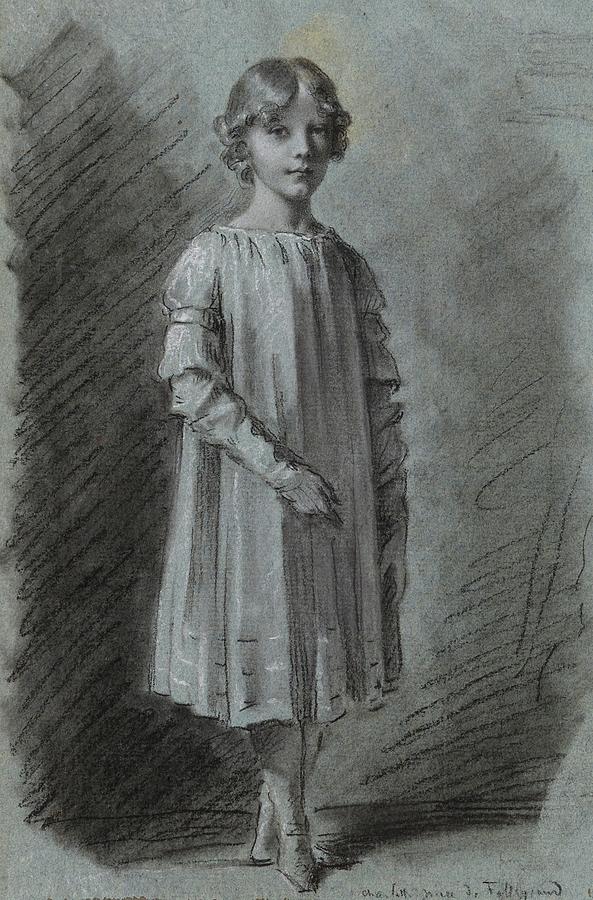 Charlotte, Ni?ce De Talleyrand Drawing by Pierrepaul Prud'hon Fine