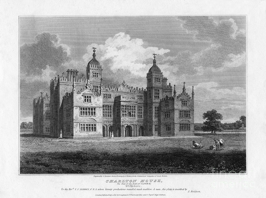 Charlton House, Wiltshire, 1808. Artist Drawing by Print Collector
