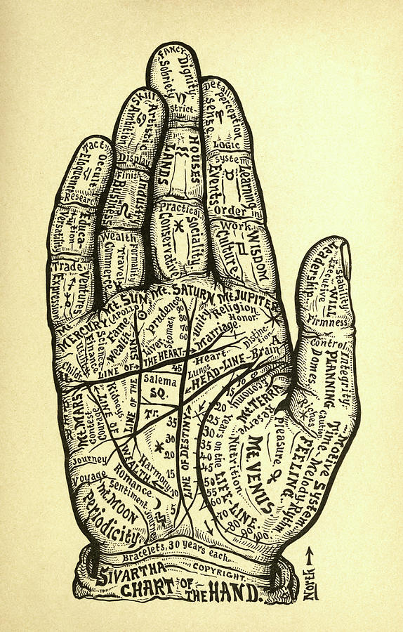 Magic Drawing - Chart of The Hand by Alesha Sivartha
