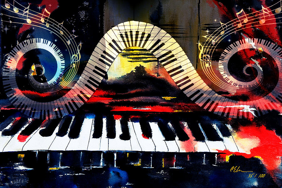 Chase the Keys Painting by Cheryl Ehlers