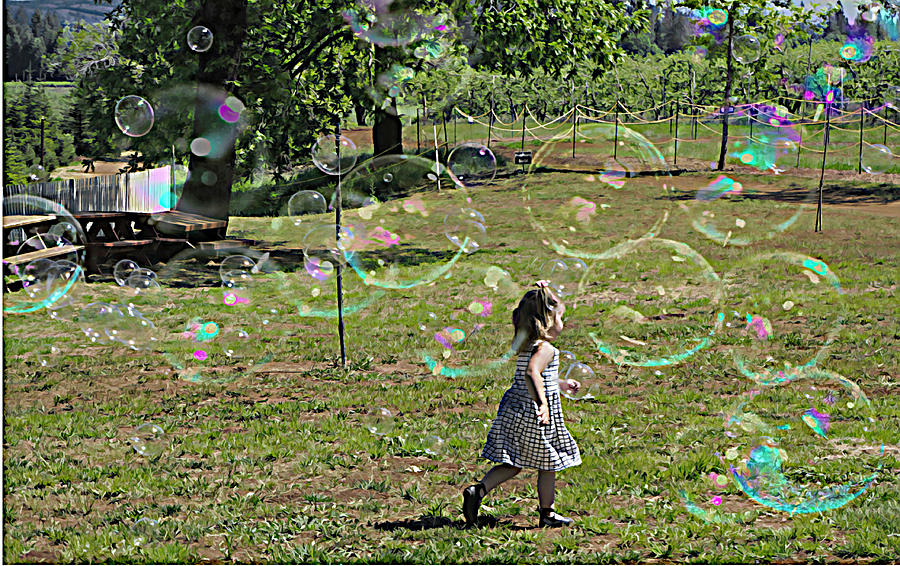 Chasing Bubbles Photograph by Steph Gabler