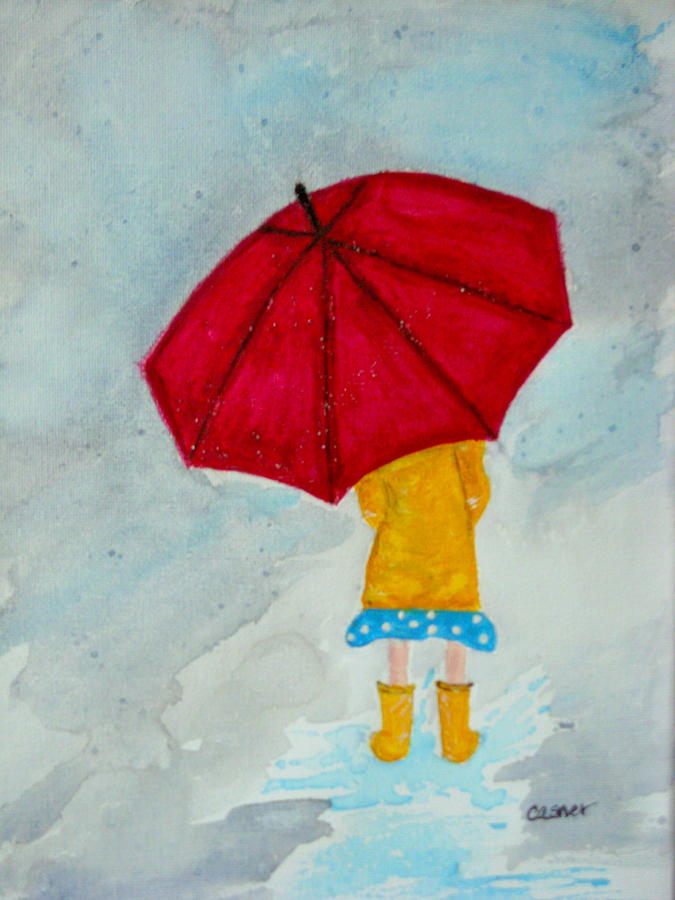 Chasing Puddles Painting by Colleen Casner