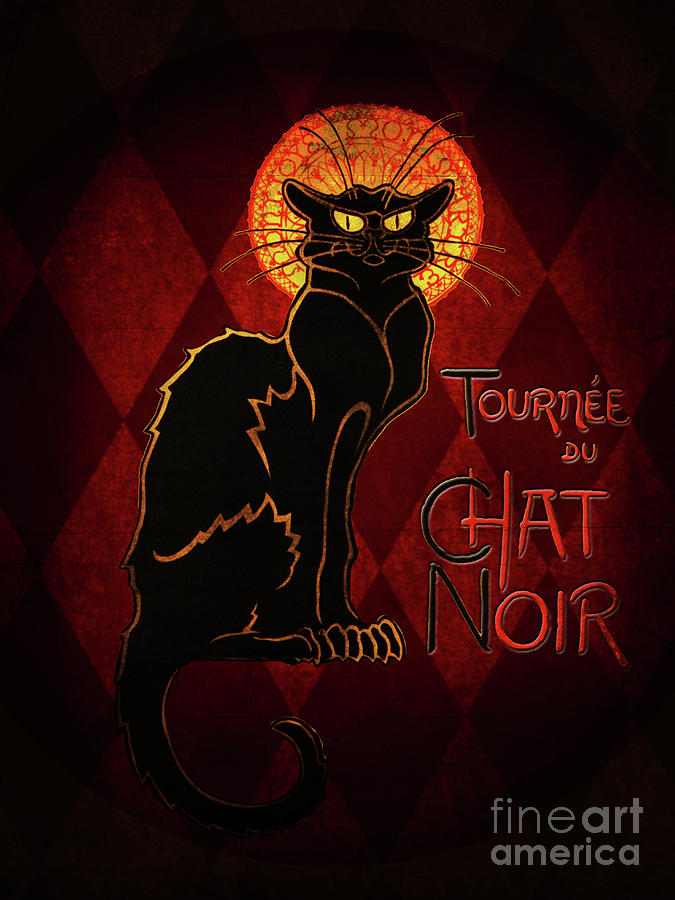 Chat Noir Digital Art - Chat Noir by Shanina Conway