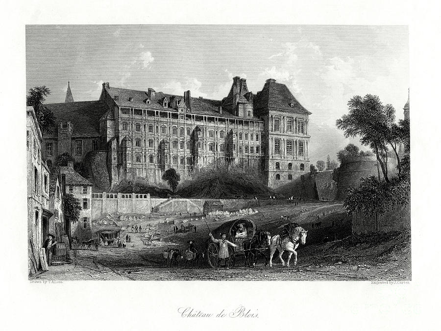 Chateau De Blois, Loire Valley, France Drawing by Print Collector