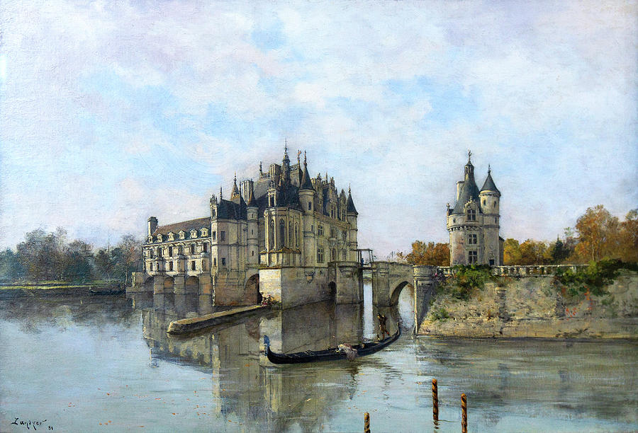 Chateau de Chenonceau - Emmanuel Lansyer Painting by Weston Westmoreland