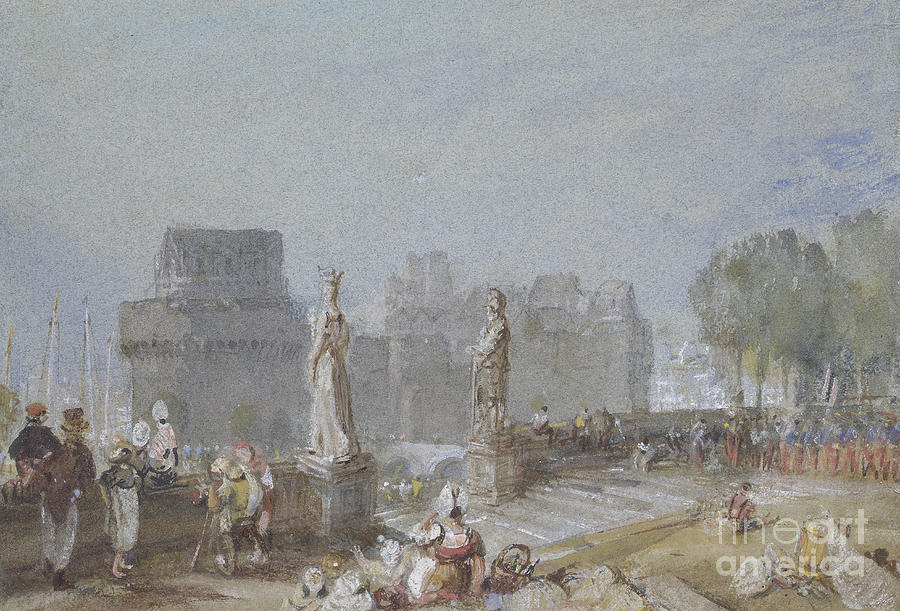 Chateau De Nantes, Circa 1830 Watercolor By Turner Painting by Joseph Mallord William Turner