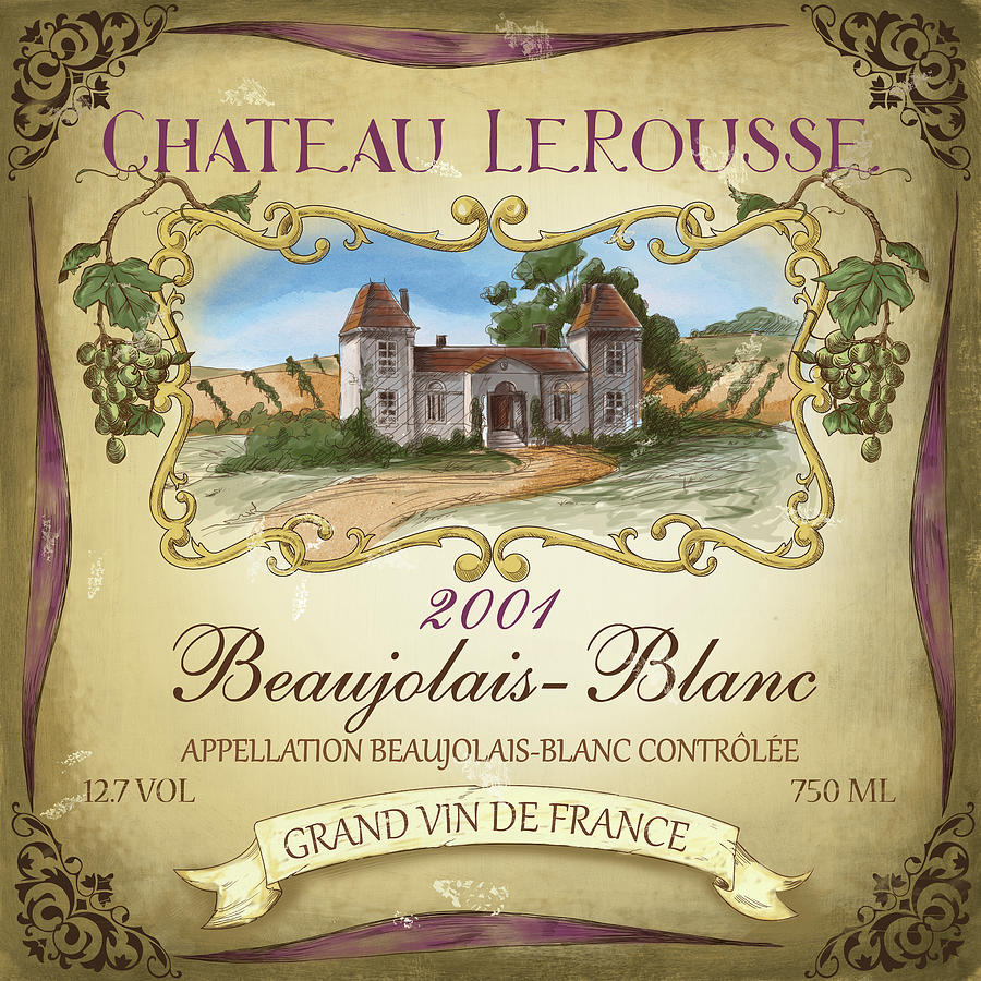Wine Mixed Media - Chateau Le Rousse by Fiona Stokes-gilbert