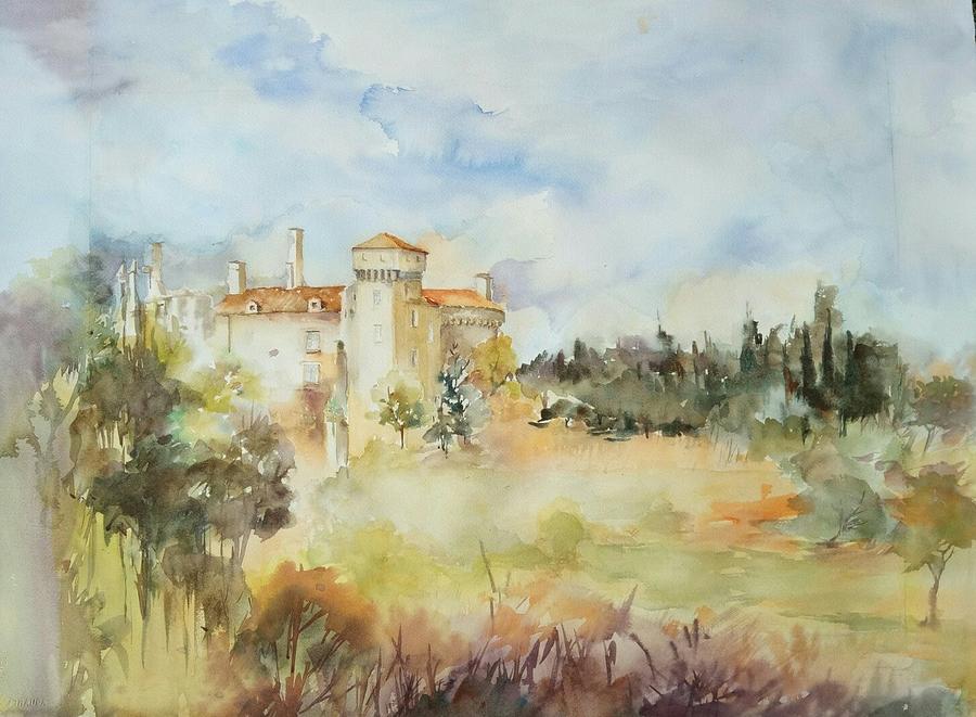 Chateau of Mareuil 24 Painting by Kim PARDON