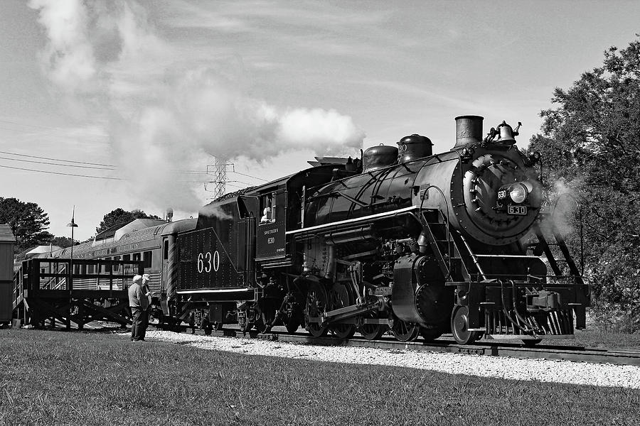 Chattanooga steam Train 10 B W 2 Photograph by Joseph C Hinson