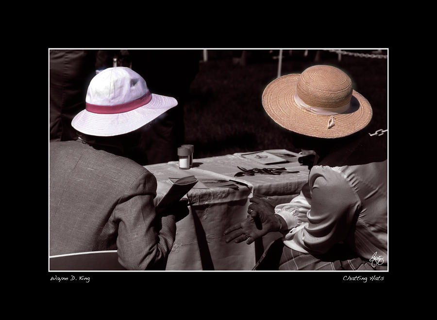 Chatting Hats Poster Photograph by Wayne King