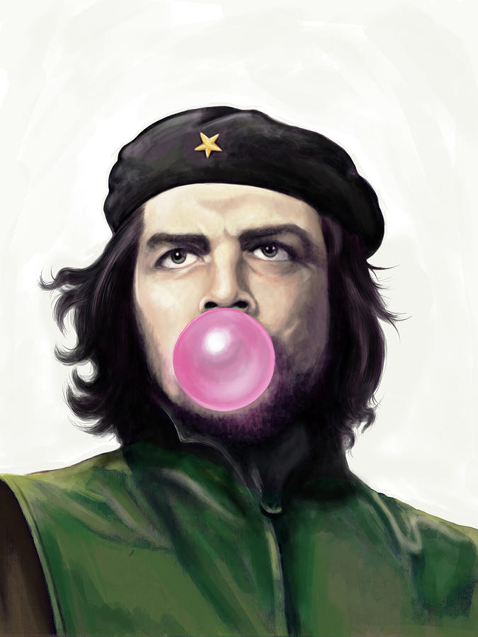 Portrait Painting - Che Bubble Gum by Nicholas Miller & Thomas Hussung