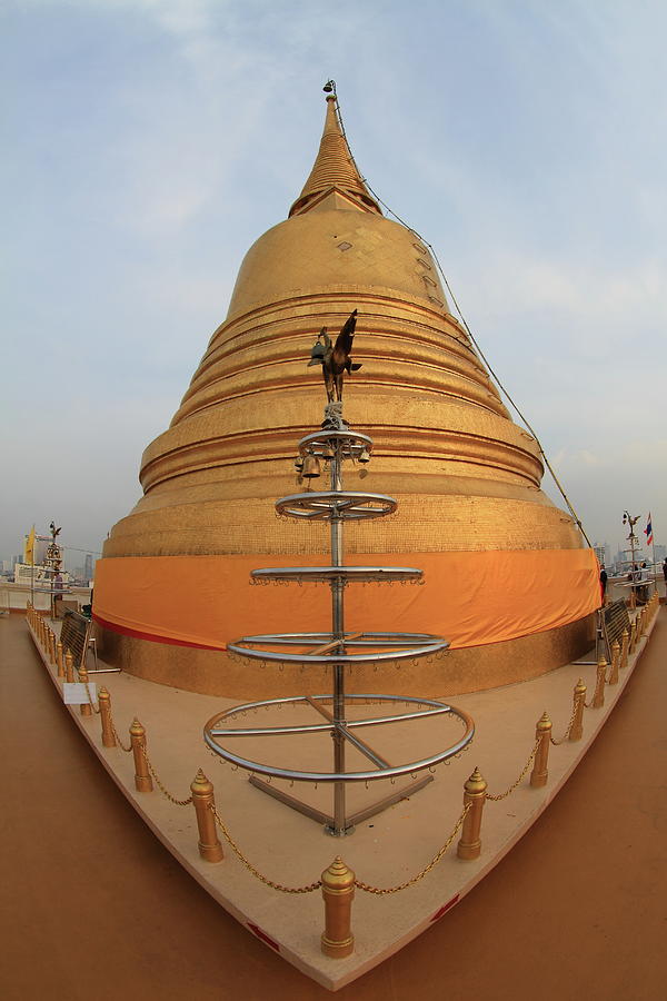 Chedi Golden Mountain Wat Saket Bangkok Photograph by Michaël Ducloux