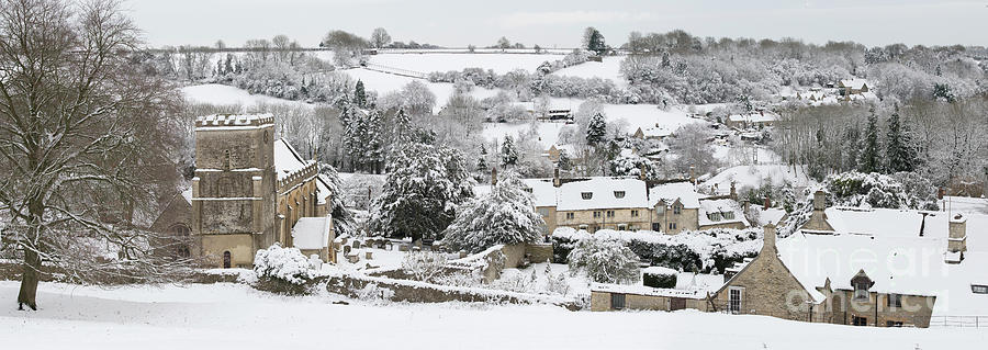 Chedworth Village in Winter Photograph by Tim Gainey
