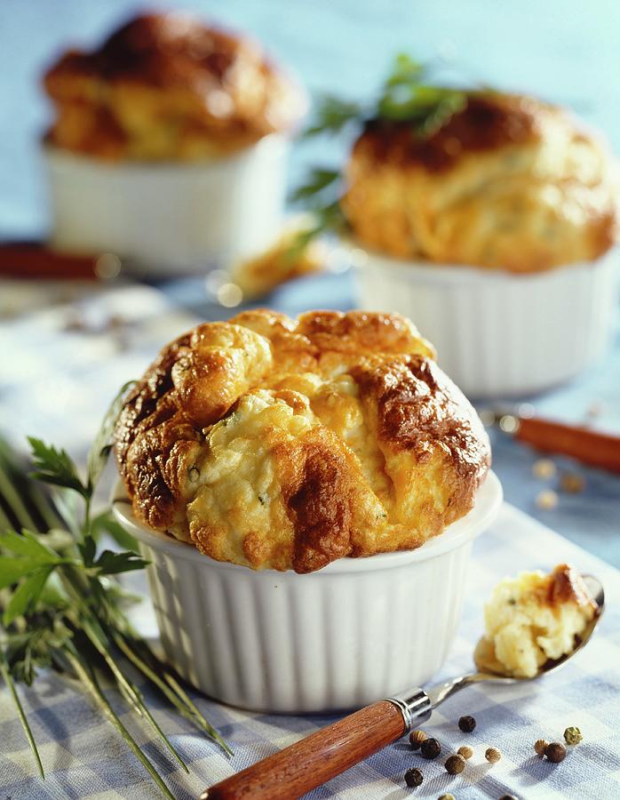 Cheese And Herb Souffle Photograph by Marielle