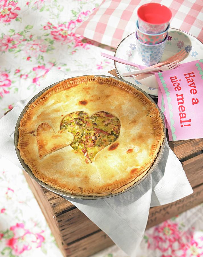 Cheese And Leek Pie For A Summer Picnic Photograph by Jan-peter Westermann