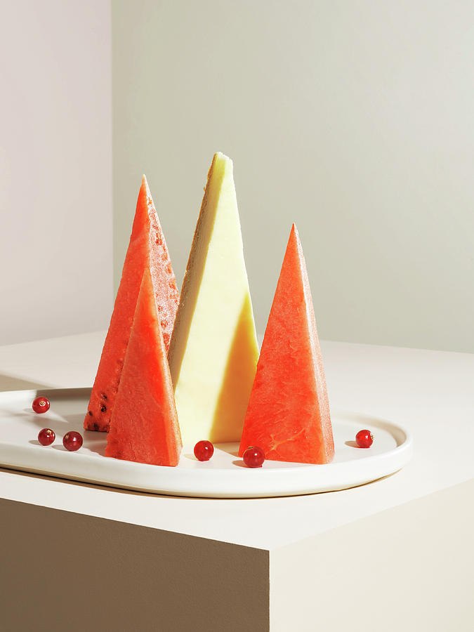 Cheese Cake And Watermelon Photograph by Armin Zogbaum