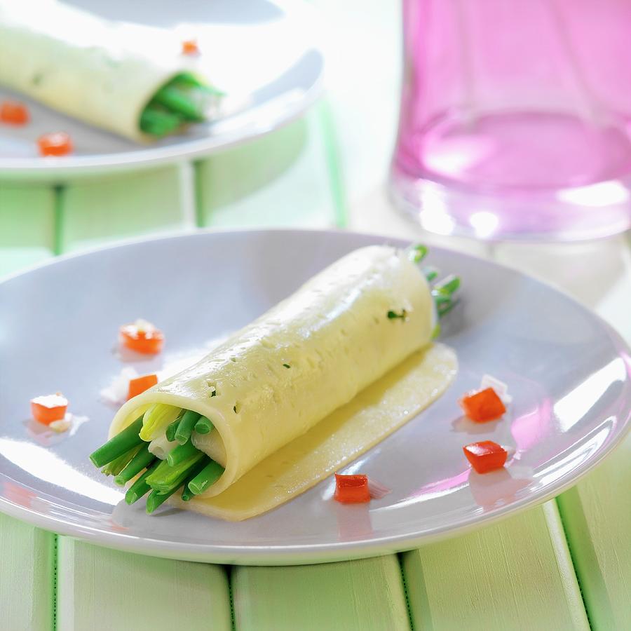 Cheese Cannelloni Filled With Green Beans Photograph by Garcia