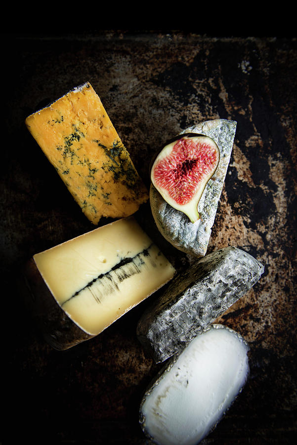 Cheese Selection With Fig Photograph by Justina Ramanauskiene