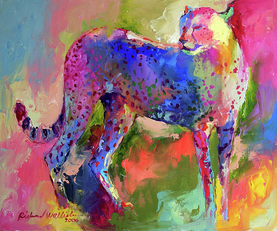 Leopard Painting - Cheetah 2 by Richard Wallich