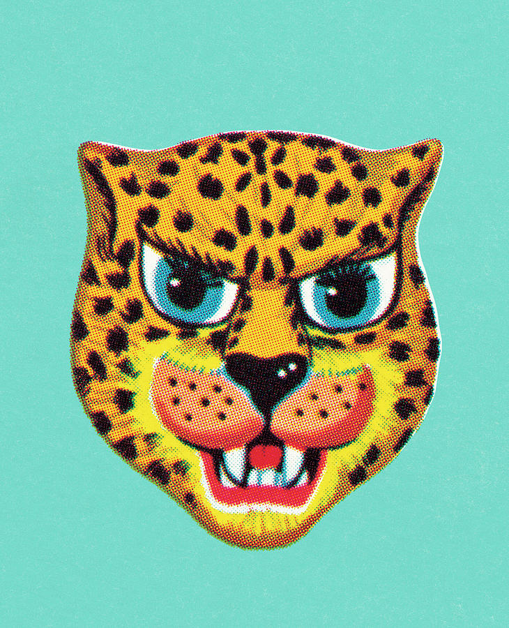 Halloween Drawing - Cheetah by CSA Images