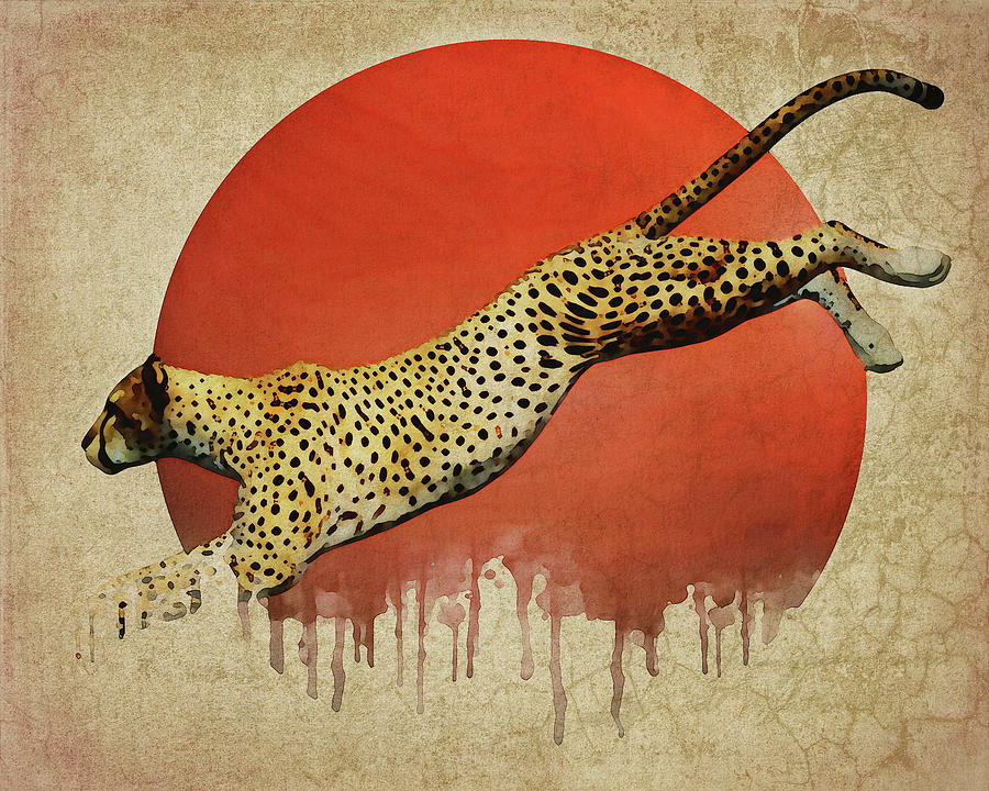 Cheetah On The Run Digital Art by Jan Keteleer