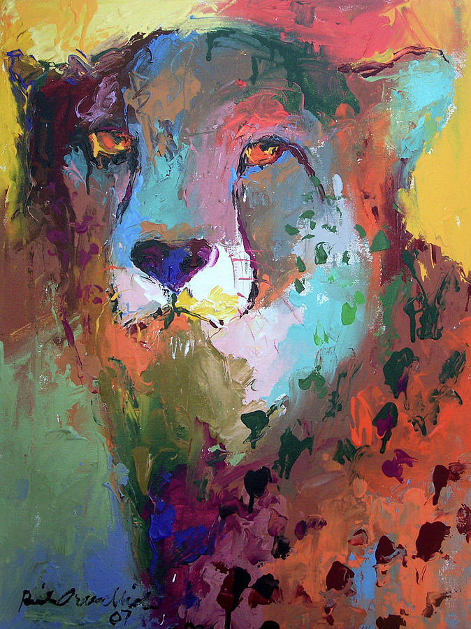 Cheetah Painting - Cheetah by Richard Wallich