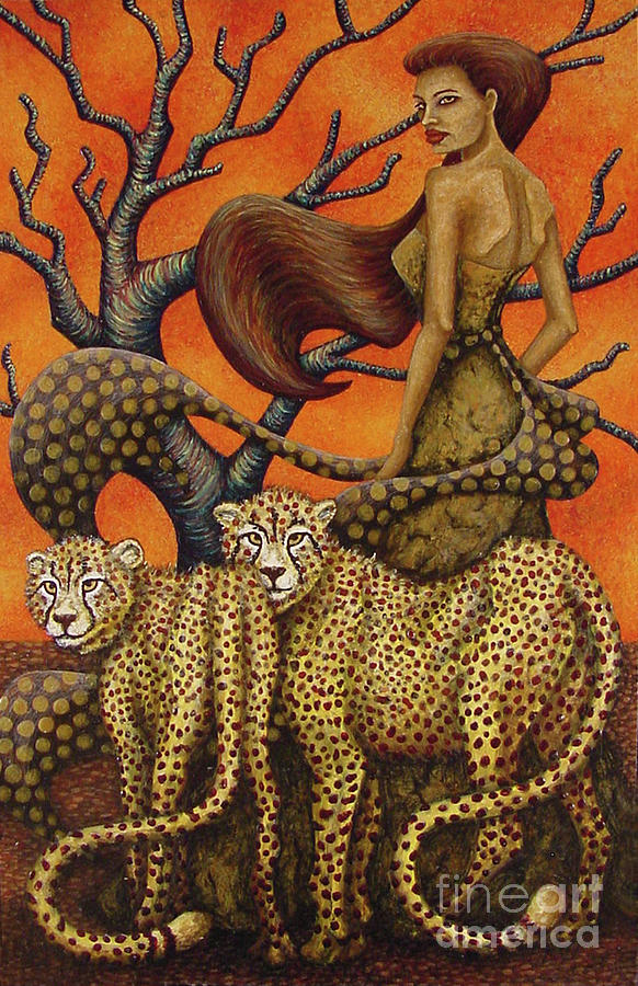 Cheetahs Gaze Painting by Amy E Fraser
