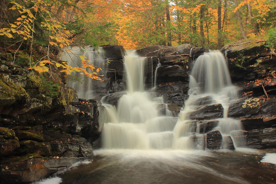 Cheever Falls Vermont In Autumn Photograph