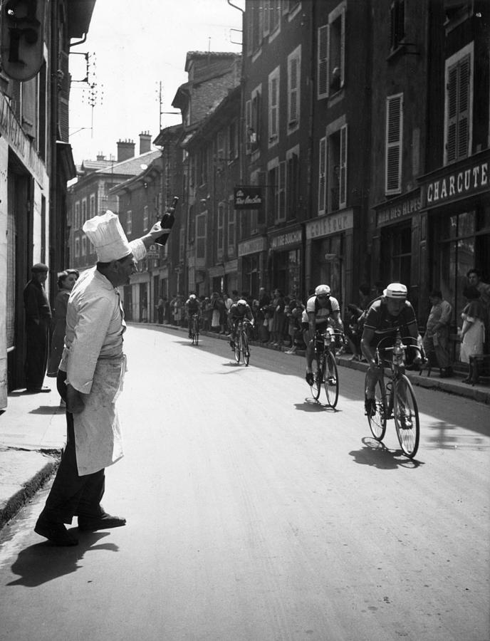 Chef Toasts Tour Photograph by Bert Hardy Chef Toasts Tour Photograph by Bert Hardy