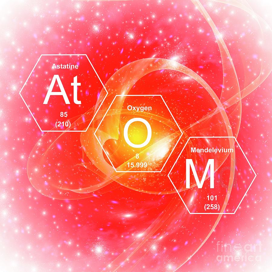Chemical Elements Atom Photograph by Mehau Kulyk/science Photo Library