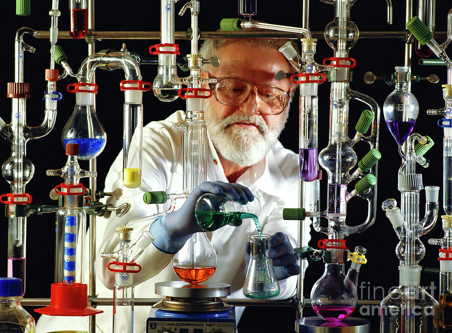 Goggle Photograph - Chemistry Laboratory by Maximilian Stock Ltd/science Photo Library
