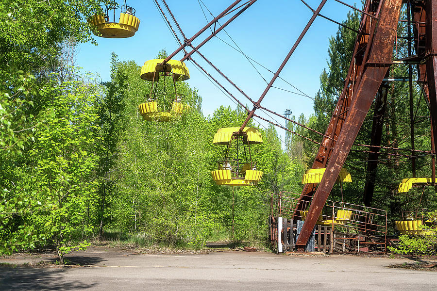 Chernobyl Ferris Wheel Close Up Photograph by Roman Robroek