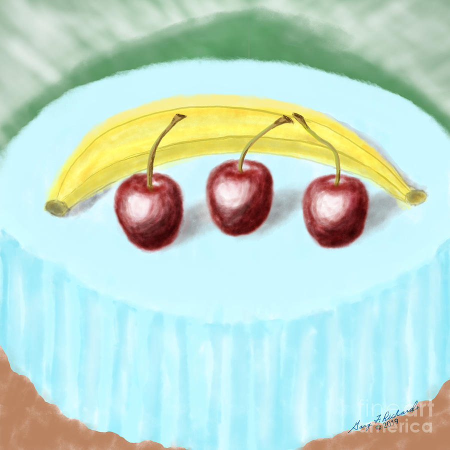 Cherries and Banana Painting by Gary F Richards