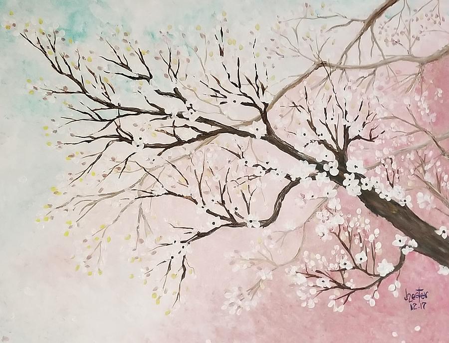 Cherry Blossom Painting by Jester Burton - Fine Art America