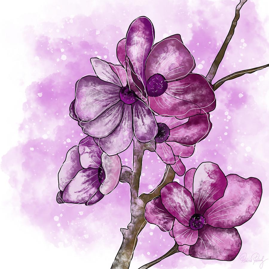 Spring Painting - Cherry Blossom Sakura by Patricia Piotrak