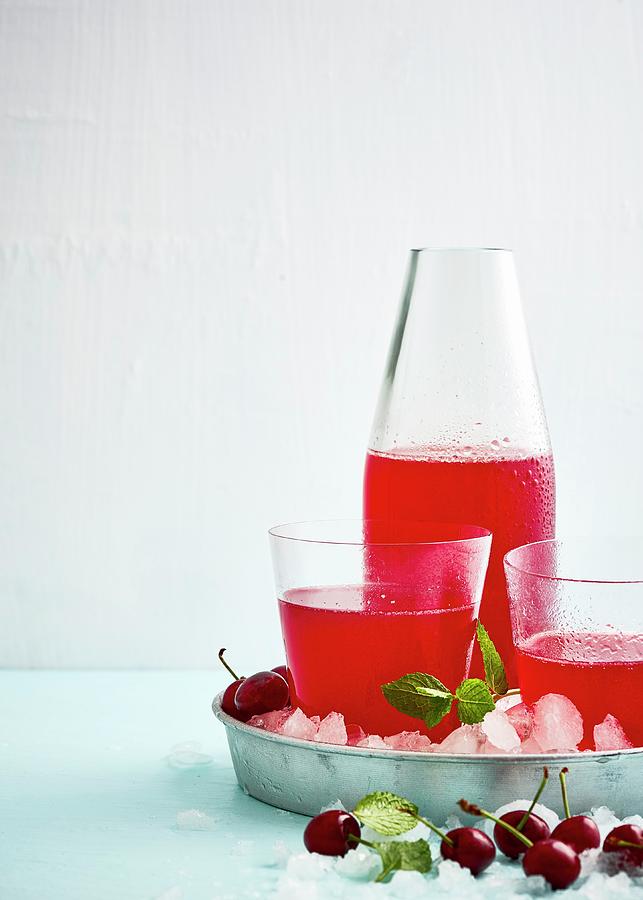 Cherry Lemonade With Gin Photograph by Great Stock!