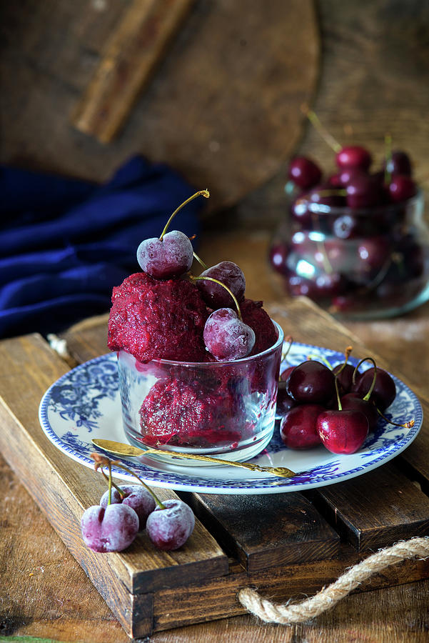 Cherry Sorbet Photograph by Irina Meliukh