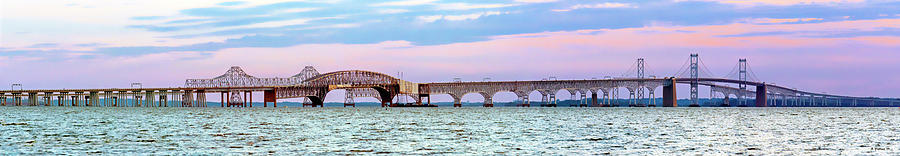 Chesapeake Bay Bridge Pano Photograph by Brian Wallace