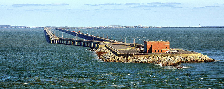 Chesapeake Bay Bridge Tunnel E S V A Photograph by Bill Swartwout