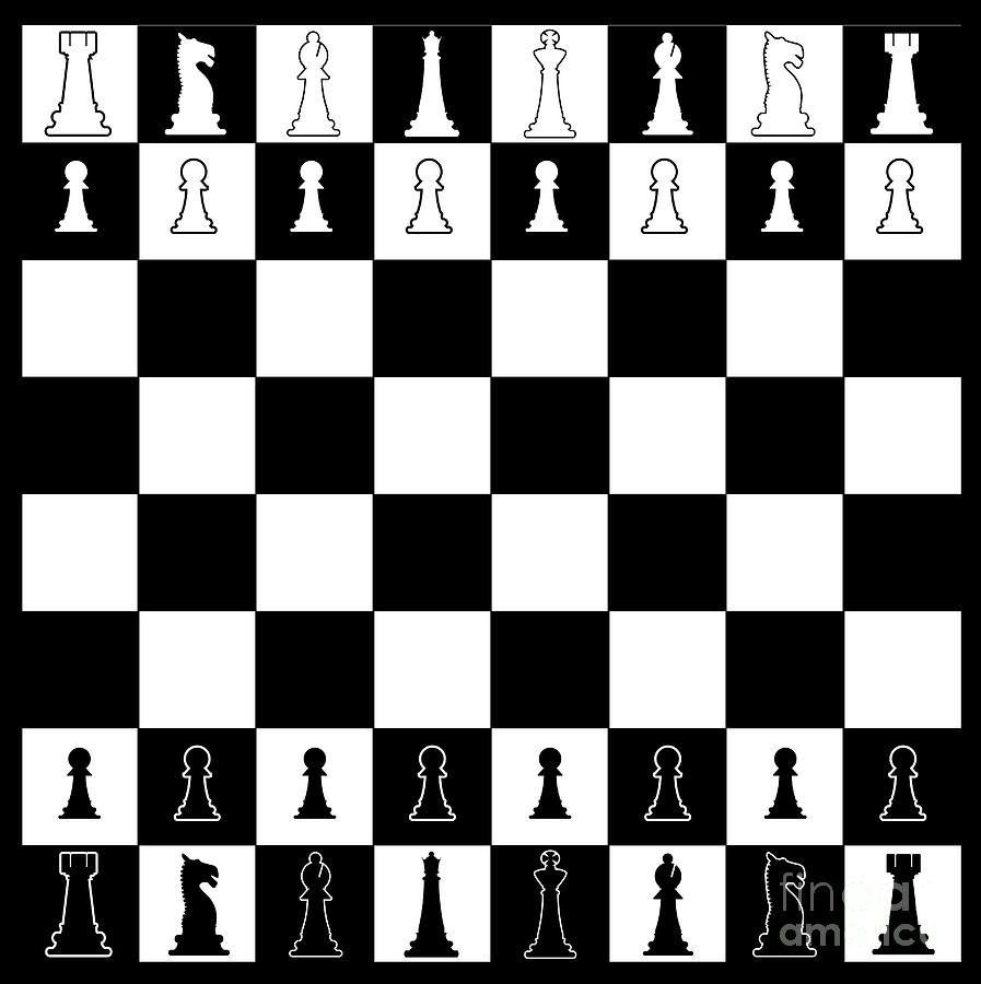 Chess Board Layout Digital Art by Bigalbaloo Stock - Pixels