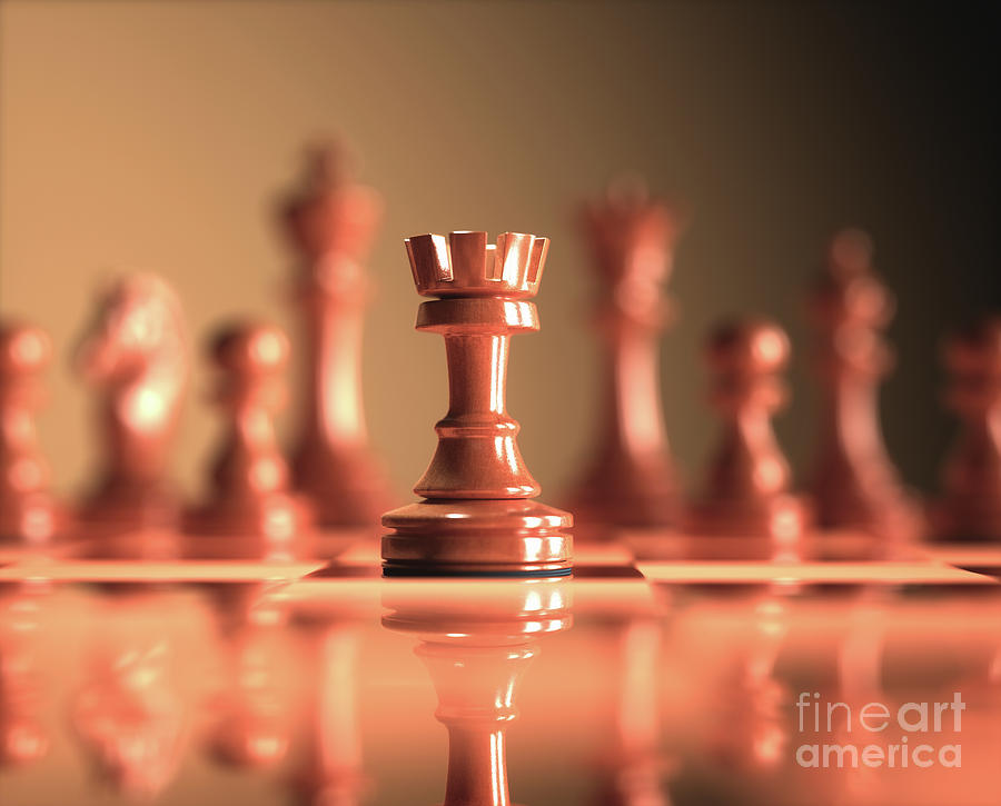 Chess rook, illustration - Stock Image - F037/4927 - Science Photo